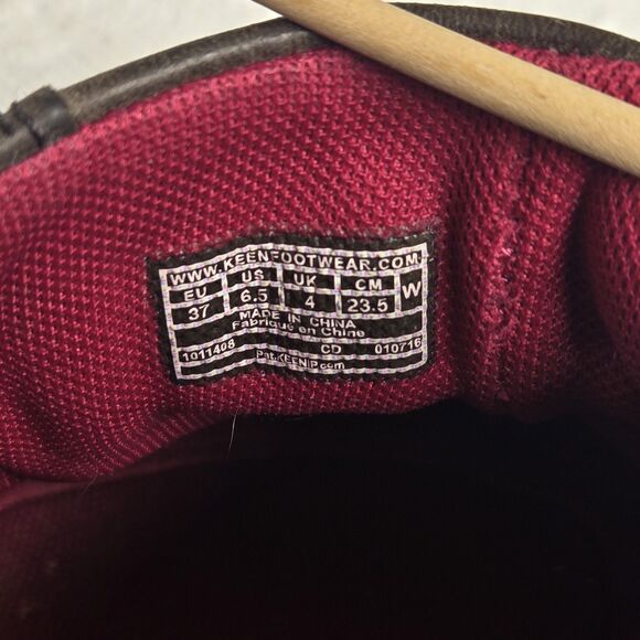 Keen Kaci Slip Brown Leather Clogs 6.5 Outerwear Performance Comfort Hiking Work - Picture 8 of 8